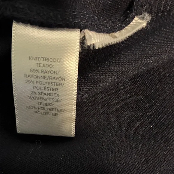 Loft Petites Women’s size MP Classic navy blue short sleeve midi dress - Picture 4 of 5